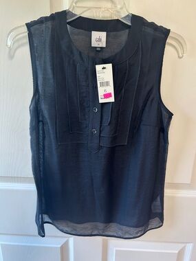 CAbi Navy Louis II top XS NWT